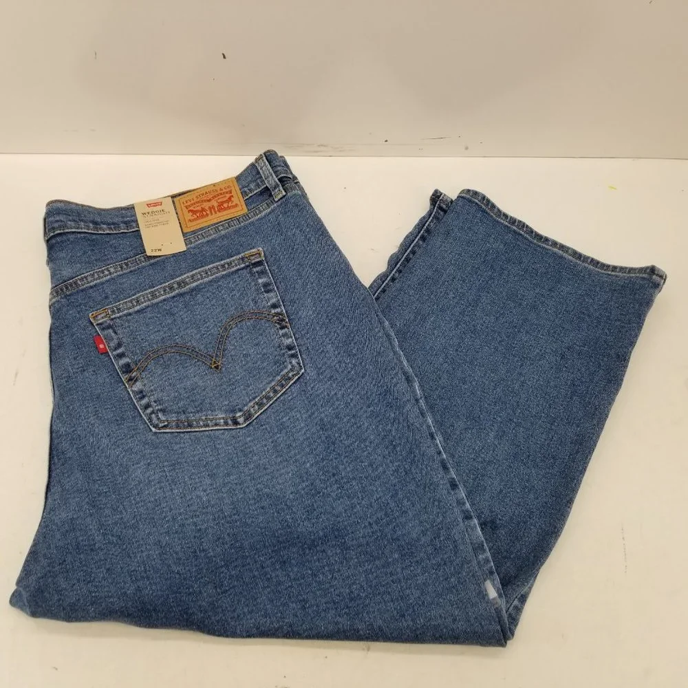 Levi's Premium Wedgie Straight Jeans Womens  Denim  Wash High Rise 22W - Picture 4 of 10